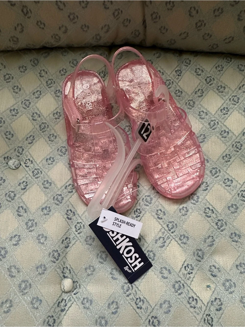 NWT OshKosh B'gosh Pink Glitter Jelly Sandals for Kids